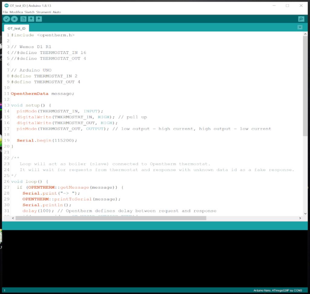 Screen arduino ide